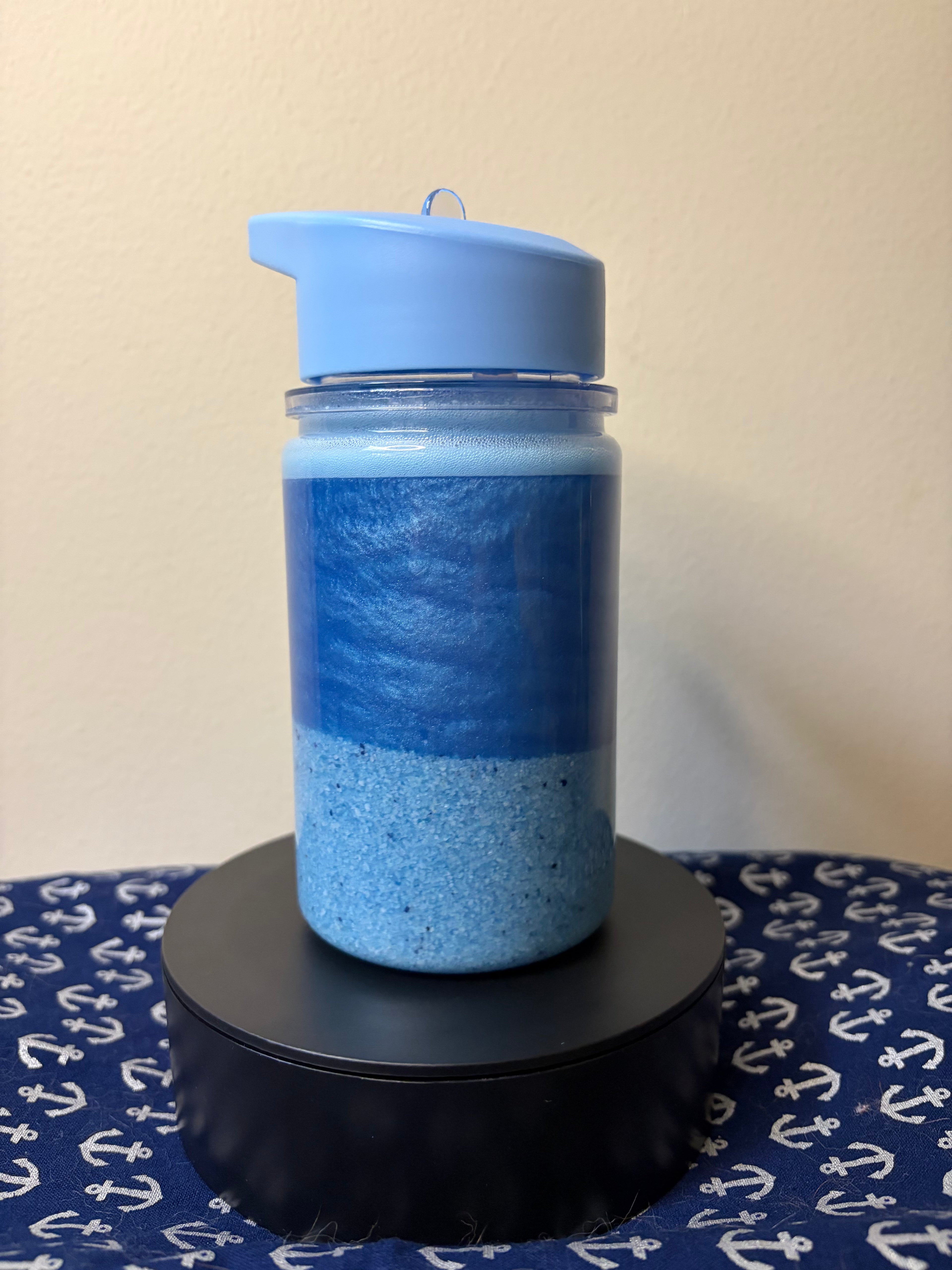 PREMADE ocean/beach theme kids cup.